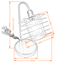 Ver imagem 2 de Abajur de Quarto Luminária Industrial Aramado Boxy Preta