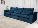 Ver imagem 4 de Sofá Retrátil e Reclinável Ipanema 2,10m em Tecido Veludo c/ 03 Módulos - Montagem Inclusa