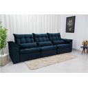 Ver imagem 2 de Sofá Retrátil e Reclinável Ipanema 2,10m em Tecido Veludo C/ 03 Módulos - Montagem Inclusa