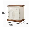 Ver imagem 3 de Balcão Manchester 2 Portas 1 Gaveta 89 X 90 X 45 Cm (a X L X P) - Cor Offwhite/imbuia Glazer