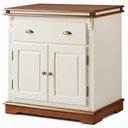Ver imagem 1 de Balcão Manchester 2 Portas 1 Gaveta 89 X 90 X 45 Cm (a X L X P) - Cor Offwhite/imbuia Glazer