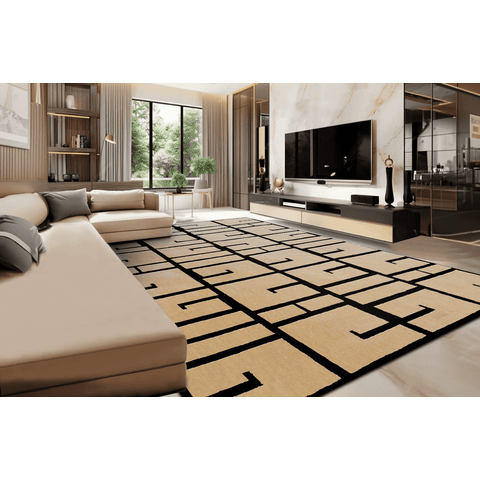 Tapete Rayza Marbella Cyclone Black Otelo 2.50m X 3.50m