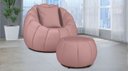 Ver imagem 7 de Kit Poltrona + Puff Concha + Almofada Veludo Rosa