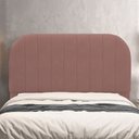 Ver imagem 2 de Cabeceira Cama Box Queen Estofada Orgânica 160cm Alice W01 Suede Rosê - Lyam Decor