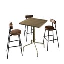 Ver imagem 5 de Mesa Bistrô Quadrada Barcelona 80cm Marrom/Ciliegio