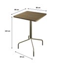Ver imagem 3 de Mesa Bistrô Quadrada Barcelona 80cm Marrom/Ciliegio