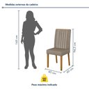 Ver imagem 3 de Kit 6 Cadeiras para Sala de Jantar Pés em Madeira Maciça Mari Cinza/Cinamomo/Linho Prata