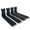 Ver imagem 2 de Quatro Fixadores de Parede Design em L 15cm Mão Francesa para Prateleira Preto