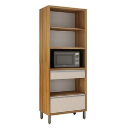 Paneleiro 3 Portas 2 Gavetas - Jade-Carvalho/Off White - CHF Móveis - 3