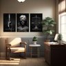 Kit 3 Quadros Decorativos P/ Advocacia Direito C/ Frase - 3
