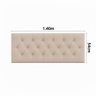 Cabeceira Dubai P/ Cama Box Casal Capitonê 1,40 Cm - Areia - 10