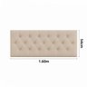 Cabeceira Dubai P/ Cama Box Casal Capitonê 1,40 Cm - Areia - 2