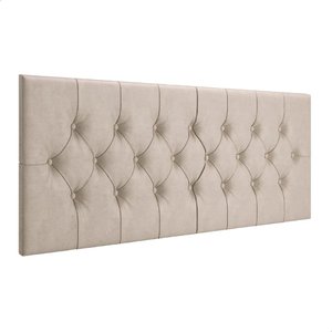 Cabeceira Dubai P/ Cama Box Casal Capitonê 1,40 Cm - Areia