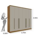 Ver imagem 2 de GUARDA ROUPA CASAL 6 PORTAS 8 GAVETAS SEVILLA TCIL