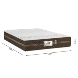 Cama Box Casal Colchão Molas Flora Gazin + Box Sintético 52x138x188 Cor:Marrom - 11