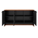 Ver imagem 4 de Conjunto Escritório Office Mesa e Buffet Zeus - Via Nossa - Preto/naturale