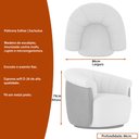 Ver imagem 4 de Poltrona Giratória Esther Courino Marrom | Linho Off White - Sallar Home