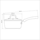 Ver imagem 3 de Panela Tramontina Mônaco Induction Alumínio Antiaderente Starflon Premium Preto 20 Cm 2,6 L Tramonti