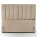 Ver imagem 2 de Kit Cabeceira Cama Box Queen 160cm com Calçadeira Baú Dália W01 Suede Bege - Lyam Decor