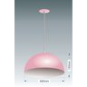 Kit 3 Lustres Pendentes Meia lua Orby 40cm Rosa C/ Branco - CABO DE 2 METROS RRJV - 2