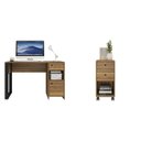 Ver imagem 2 de Mesa Escritorio 1 Gaveta Byte com Gaveteiro 2 Gavetas Byte 100%BP Marrom