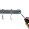 Barra 55cm com 6 Ganchos Aço Inox Suporte Porta Utensílios para Cozinha Haus Domama - 4