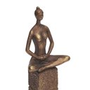 Ver imagem 3 de Escultura Decorativa Yoga em Poliresina Bronze 29cm 21526 Mart