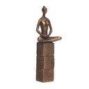 Ver imagem 2 de Escultura Decorativa Yoga em Poliresina Bronze 29cm 21526 Mart
