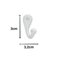 Ver imagem 2 de Kit 10 Cabide Gancho Simples Pequeno Branco Ref. 4100 - Loth