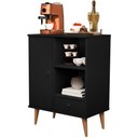Ver imagem 2 de Buffet Aparador Cantinho do Café Retrô com Gaveta Porta e Nicho Tip Top:preto