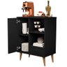 Buffet Aparador Cantinho do Café Retrô com Gaveta Porta e Nicho Tip Top:preto - 3