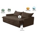 Ver imagem 2 de Sofá sem Caixa Retrátil e Reclinável 1,65m com Molas Maira Suede Rover & Beato