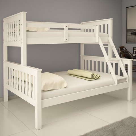 Beliche de Madeira com Cama de Casal Solteiro Totalità