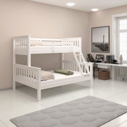 Beliche de Madeira com Cama de Casal Solteiro Totalità - 4