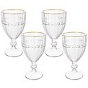 Ver imagem 1 de Jogo de Taças de Cristal Transparente Fio de Ouro Imperial 330ml 4 Peças - Lyor
