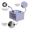Comedouro Elevado Gato Cachorro Pet Mdf Luke - Inox - Rose - 4