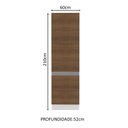 Ver imagem 2 de Paneleiro Madesa Acordes 100% MDF 60 cm 2 Portas Branco/Rustic Cor:Branco/Rustic