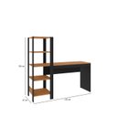 Ver imagem 7 de Mesa Escrivanha Home Office Mdf com Prateleiras Artemis Canela