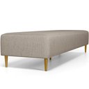 Ver imagem 7 de Kit 02 Puffs Decorativo Sala de Estar Bali W01 Pés Palito 190x60cm Linho Bege - Lyam Decor
