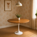Ver imagem 1 de Mesa de Jantar Saarinen Redonda 130cm -MDF Melamínico Freijó