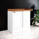 Ver imagem 1 de Balcão Canto Reto 1 Porta Americana Henn com Tampo Mdf Americana Henn 94 Cm