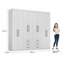 Ver imagem 4 de Guarda Roupa Casal 8 Portas e 6 Gavetas Master