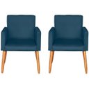 Ver imagem 1 de Jogo 2 Poltronas para Escritório Decor Escrivaninha Resistente Confortável Luxo