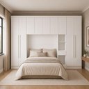 Ver imagem 1 de Guarda Roupa Modulado Safira 9 Portas de Bater 7 Gavetas MDF Fosco Neve