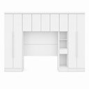 Ver imagem 4 de Guarda Roupa Modulado Safira 9 Portas de Bater 7 Gavetas MDF Fosco Neve