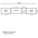 Ver imagem 2 de Guarda Roupa Modulado Safira 9 Portas de Bater 7 Gavetas MDF Fosco Neve