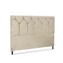 Ver imagem 2 de Cabeceira Estofados Casal King Quarto 1,95cm Abigail Suede Bege Madelina Decor