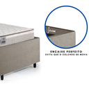 Ver imagem 2 de Base Box Cama Solteirão Sapateira Linho Bege e Colchão Hanover Inducol 96x203