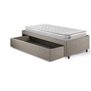 Ver mais imagens de Base Box Cama Solteirão Sapateira Linho Bege e Colchão Hanover Inducol 96x203
