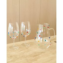 Taças de Cristal Vinho 580 Ml Bohemia Titanium Decorado com Mini Gemas 2 Un - 4